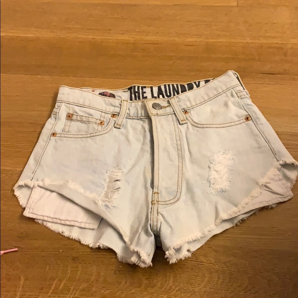 High waist denim shorts